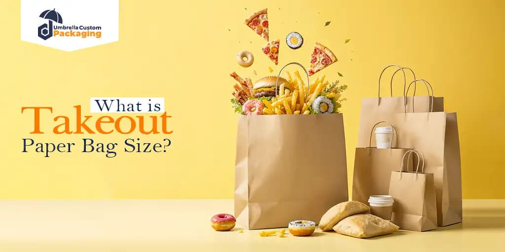 takeout paper bag size