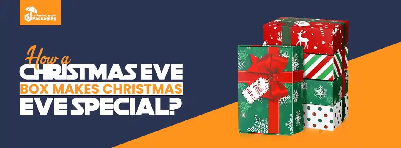 A beautifully wrapped Christmas Eve box filled with festive treats enhancing the joy of Christmas Eve celebrations