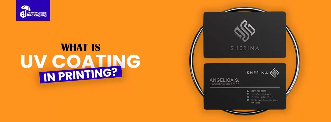 An informative graphic explaining UV coating in printing highlighting its benefits and applications in enhancing print quality