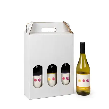 Custom Three Wine Bottle Carriers With Insert