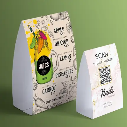 Customized Printed Table Tent