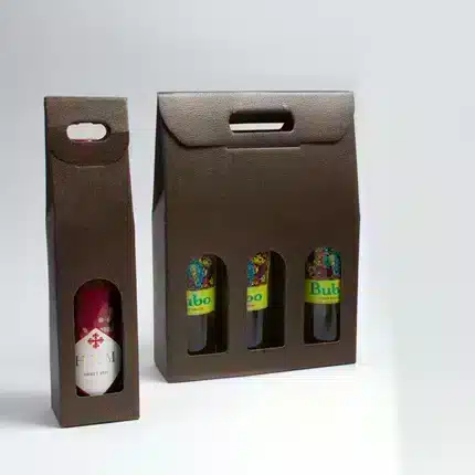 Three Wine Bottle Carriers With Insert