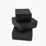 Custom Black Linen Boxes