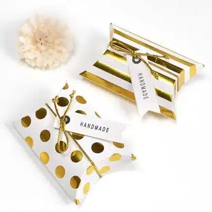 Gold Foil Pillow Boxes