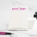 note pad with logo