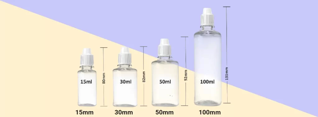 A collection of bottles in different sizes, demonstrating techniques for measuring the dimensions of cylindrical shapes